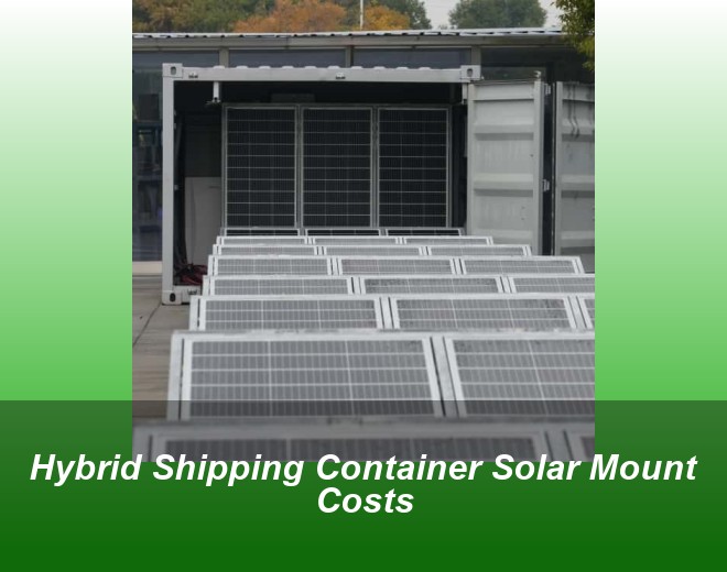 Hybrid Shipping Container Solar Mount Costs